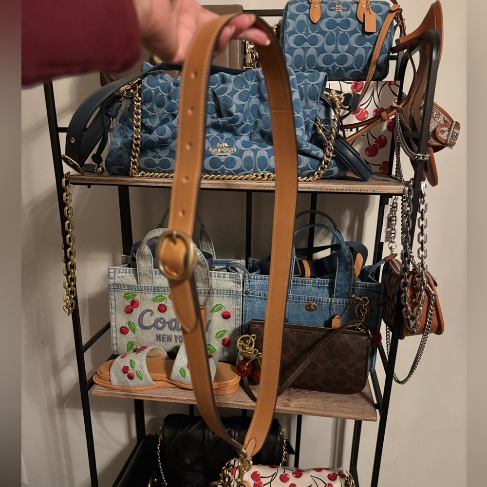 NEW COACH Tan leather Replacement Strap Brass hardware for tabby 🤎 - Picture 5 of 5